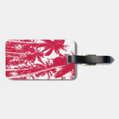トロピカルホリデーパームツリーズ赤と白イン ラゲッジタグ (裏面横)