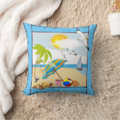 トロピカルホリデービーチ クッション (ブランケット)