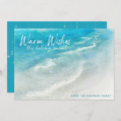 トロピカルホリデービーチ |クリスマスまたはハヌカー シーズンカード (正面/裏面)