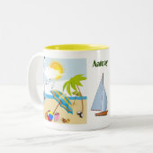 トロピカルホリデービーチ ツートーンマグカップ (正面左)