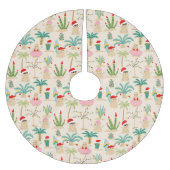 トロピカルホリデービーブスクリスマスパターン ブラッシュドポリエステルツリースカート (正面)