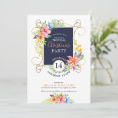 トロピカルホリデー応援フラワーズ&金ゴールドフレーム 招待状 (スタンド正面)