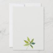 トロピカルホワイオーキッドパームファファウナ婚約招待状 サンキューカード (裏面)