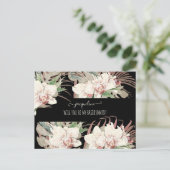 トロピカルホワイトオーキッドフローラビーマイブライドメイド ポストカード (スタンド正面)