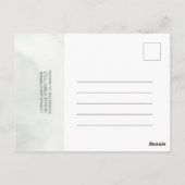 トロピカルホワイトキングプロテア赤ちゃんシャワーありがとう ポストカード (裏面)