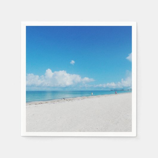 トロピカルホワイトサンドビーチ スタンダードカクテルナプキン (正面)