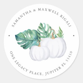 トロピカルホワイトパンプキン差出人住所 ラウンドシール