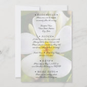 トロピカルホワイトフラワル - 新たなスタート - 結婚式 招待状 (裏面)