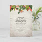 トロピカルホワイトブリック結婚のリハーサルディナー 招待状 (スタンド正面)