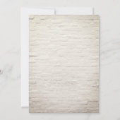 トロピカルホワイトブリック結婚のリハーサルディナー 招待状 (裏面)