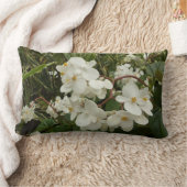 トロピカルホワイトベゴニアフローラ ランバークッション (ブランケット)