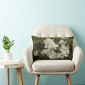 トロピカルホワイトベゴニアフローラ ランバークッション (椅子)