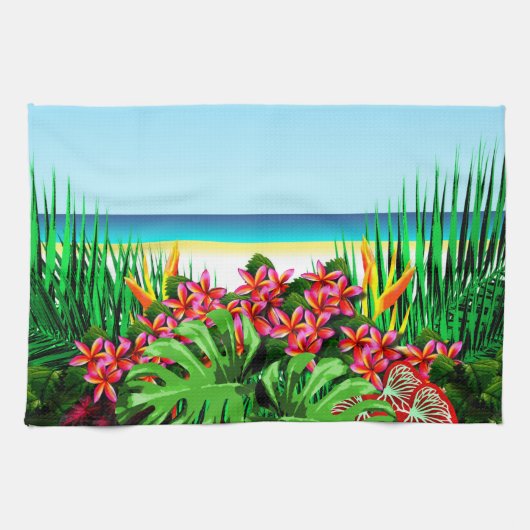 トロピカルホームカラフルデコーキッチン キッチンタオル (横)