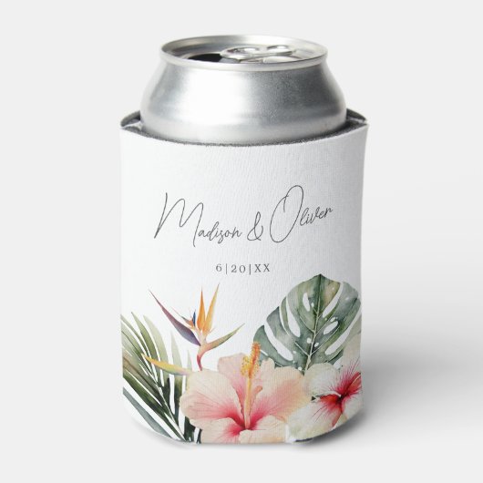 トロピカルボタニカルウォーター結婚式の引き出物 缶クーラー (缶正面)
