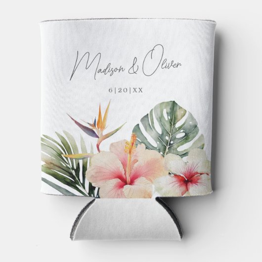 トロピカルボタニカルウォーター結婚式の引き出物 缶クーラー (正面)