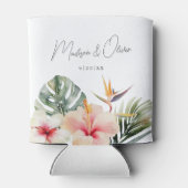 トロピカルボタニカルウォーター結婚式の引き出物 缶クーラー (裏面)