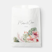 トロピカルボタニカルゴージャスな水の結婚色の フェイバーバッグ (正面)