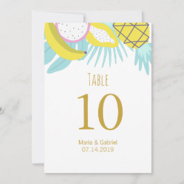 トロピカルボタニカルサマー ビーチ ウェディング テーブル ナンバー 招待状