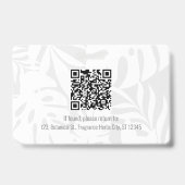 トロピカルボタニカルピンク美しい写真&ロゴスタッフ バッジ (裏面)