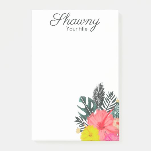 トロピカルボタニカルメイクアップアーティストサロン美しい ポストイット (正面)