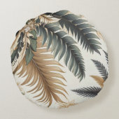 トロピカルボタニカルラウンドピロー – Lush & 鮮やか. ラウンドクッション (裏面)