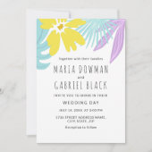 トロピカルボタニカルリーフ おしゃれな結婚式の招待状 招待状 (正面)