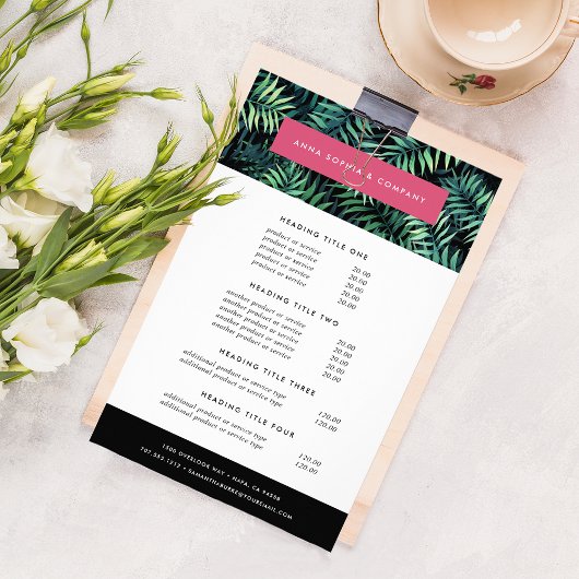 トロピカルボタニカル価格とサービス チラシ