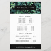 トロピカルボタニカル価格とサービス チラシ (正面)