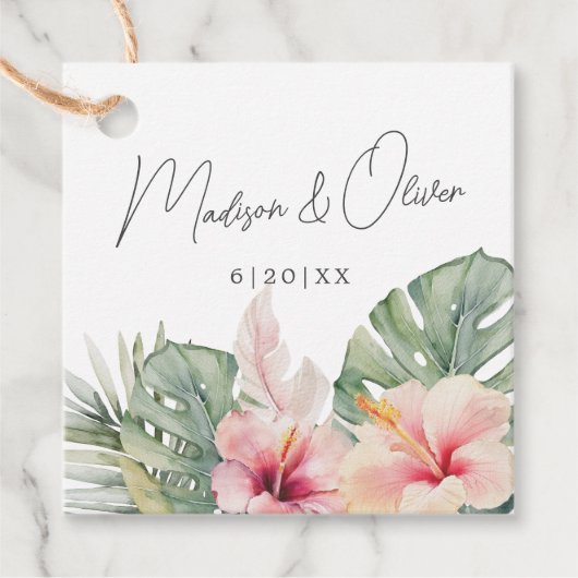 トロピカルボタニカル水結婚色の贈り物+ フェイバータグ (正面)