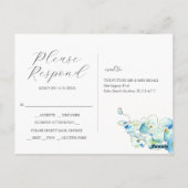 トロピカルボタニカルRSVPポストカード(食事の選択あり) ポストカード (裏面)