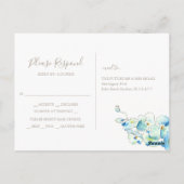 トロピカルボタニカルRSVPポストカード(食事の選択あり) ポストカード (裏面)