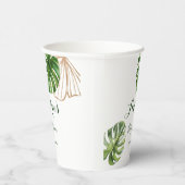 トロピカルボタニクワイルドパームグリーンリーモンステラ 紙コップ (右)