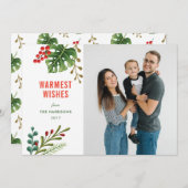 トロピカルボタニックホリデーフォトカード シーズンカード (正面/裏面)