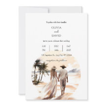 トロピカルボヘミアンサンセットビーチ結婚カップル
