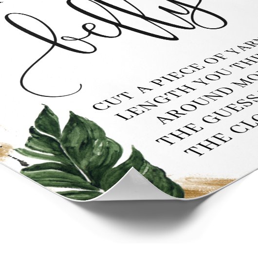 トロピカルボホどの位の大きいママの腹部のサインゲーム ポスター (角)