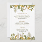 トロピカルボホの乾葉燥パームの全結婚体が 招待状 (裏面)