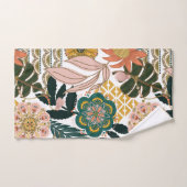 トロピカルボホグリーンリーフローラ バスタオルセット (ハンドタオル)