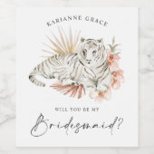 トロピカルボホタイガースが私の花嫁になる ワインラベル (シングルラベル)