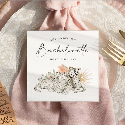 トロピカルボホタイガースバチェロレッテ スタンダードカクテルナプキン