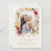 トロピカルボホパンパスフラワーマザーズデイカード 招待状 (正面)