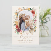 トロピカルボホパンパスフラワーマザーズデイカード 招待状 (スタンド正面)