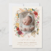 トロピカルボホパンパスフラワー誕生のお知らせ 招待状 (正面)