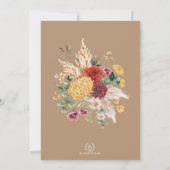 トロピカルボホパンパスフラワー誕生のお知らせ 招待状 (裏面)