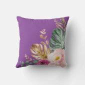 トロピカルボホパープル赤面フローラゾウ クッション (裏面)