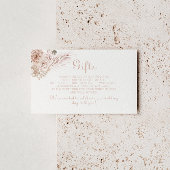 トロピカルボホパーム葉バラウェディングギフト エンクロージャーカード