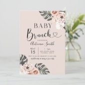 トロピカルボホフローラベビーブランチ招待状 招待状 (スタンド正面)