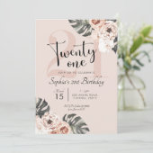 トロピカルボホフローラ二十一誕生日 招待状 (スタンド正面)