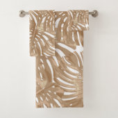 トロピカルボホブラウンジャングル葉 バスタオルセット (インサイチュ)