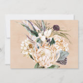 トロピカルボホホワイトプロテアリハーサルディナーインヴィータ 招待状 (裏面)