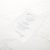 トロピカルボホモダンイニシャルのハイライト 箔招待状 (回転した状態)